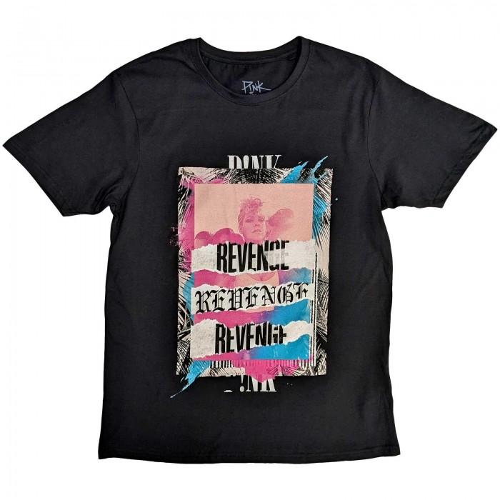 Pink Unisex Adult Revenge Cotton T-Shirt