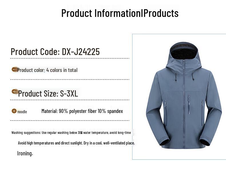 G·TENNA DX-J24225 Unisex 3-Lagen Laminierte Jacke