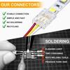 5Pcs/Set 2/3 Pin COB LED Wire Connector 8/10mm LED Strip Connectors  FCOB RGB CCT LED Strip Lights