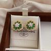 Romantic Three-Dimensional Flower Stud Earrings Inlaid With Zircon Light Luxury Exquisite Shining Versatile Temperament High-End Stud Earrings
