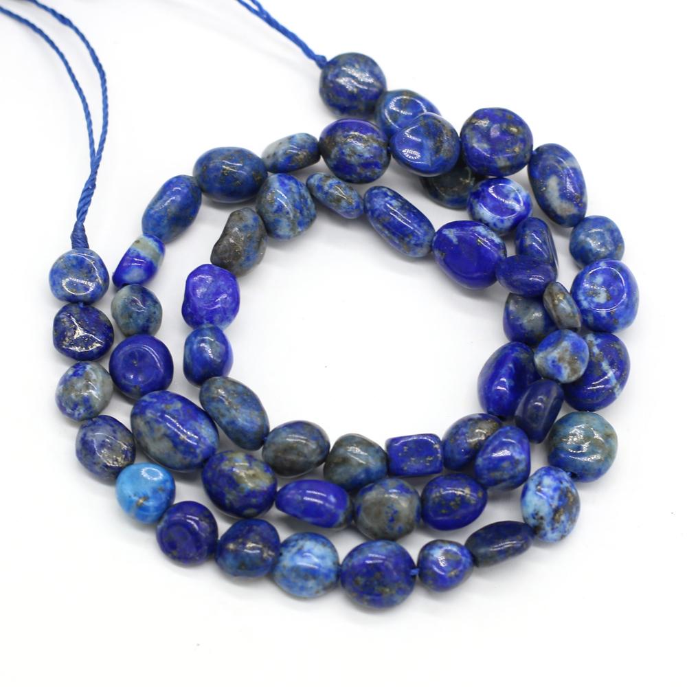 Koralik z kamienia naturalnego 9-8 MM Lapis lazuli nieregularne luźne koraliki dla DIY tworzenia biżuterii naszyjnik bransoletka kolczyki akcesoria