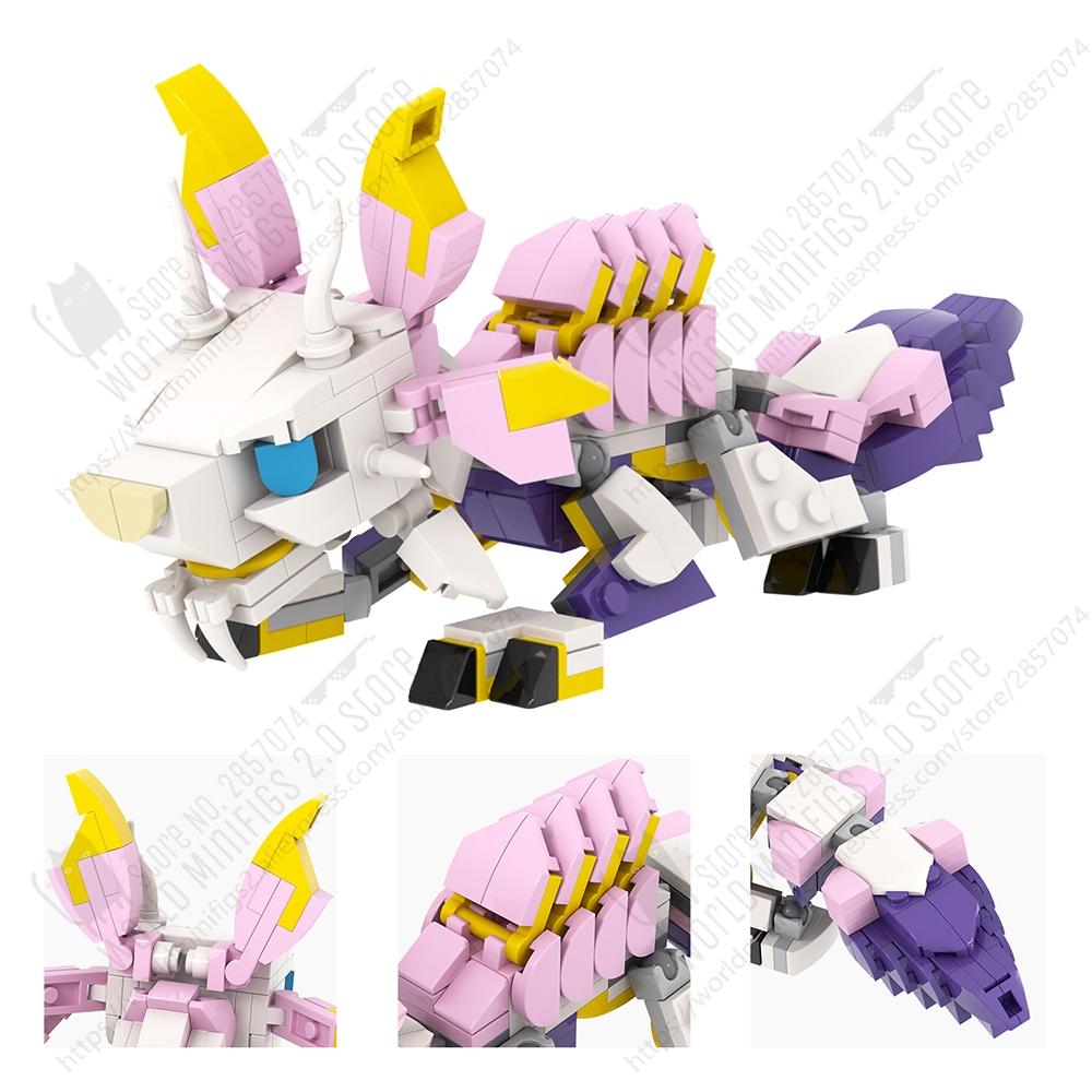 MOOXI Action Game Series Dragon Monster Anime Figures Building Blocks Adults Set MOC Bricks DIY Assembly Kids Toys Birthday Gift