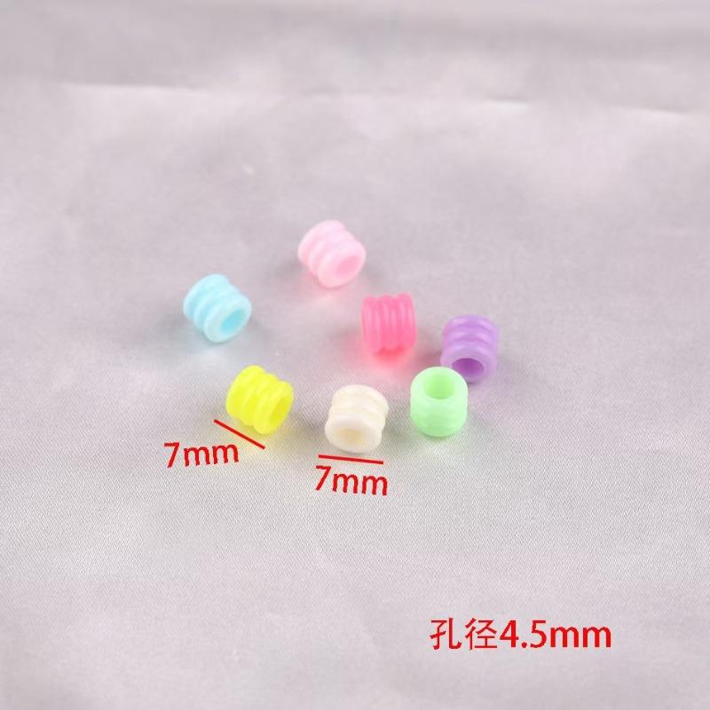 Handicrafts Acrylic Spacer Beads Hole Bead Sleeves DIY Bracelets Necklaces Keychains