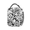Lunch Bag Black White Straw Hat Manga One Piece School Lunch Box For Child  Fun Portable Print Thermal Tote Handbags