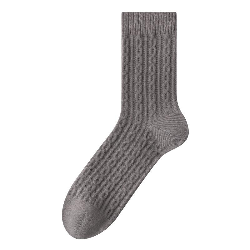 Winter Men's Thickened Boneless Long Socks, All-cotton Warm Retro Autumn and Winter Loose Cotton Socks, Pure Cotton Socks