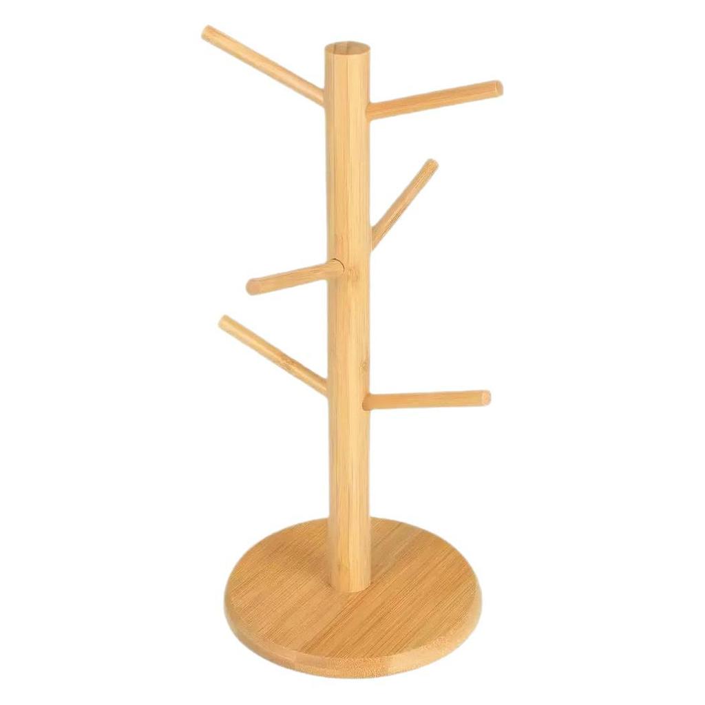 Bamboo Tree-Shape Mug Rack for Kitchen and Living Room