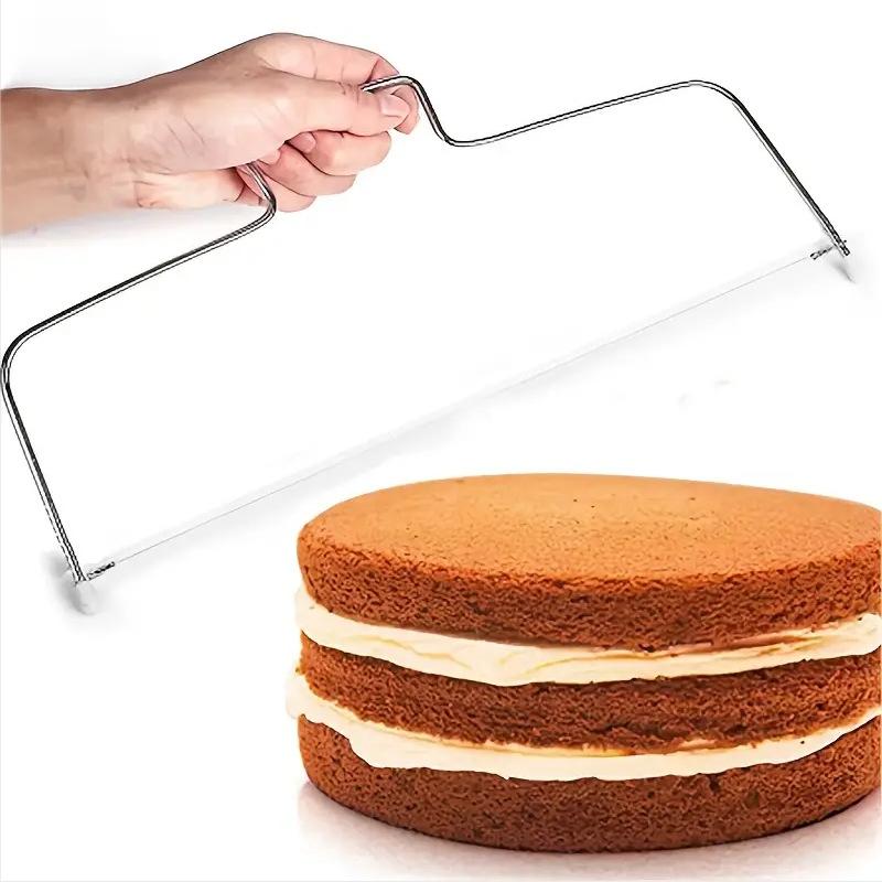 1PCS Einstellbare Diy 2-Draht Schicht Scheibe Brot Cutter Langlebig Leveler Edelstahl Kuchen Backen Werkzeuge Küche Gadget