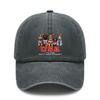 [USA Dog Print Baseball Cap] Vintage Washed Adjustable Hat Unisex Breathable Soft Polyester Casual Outdoor Sports For 250Th Anniversary Celebration