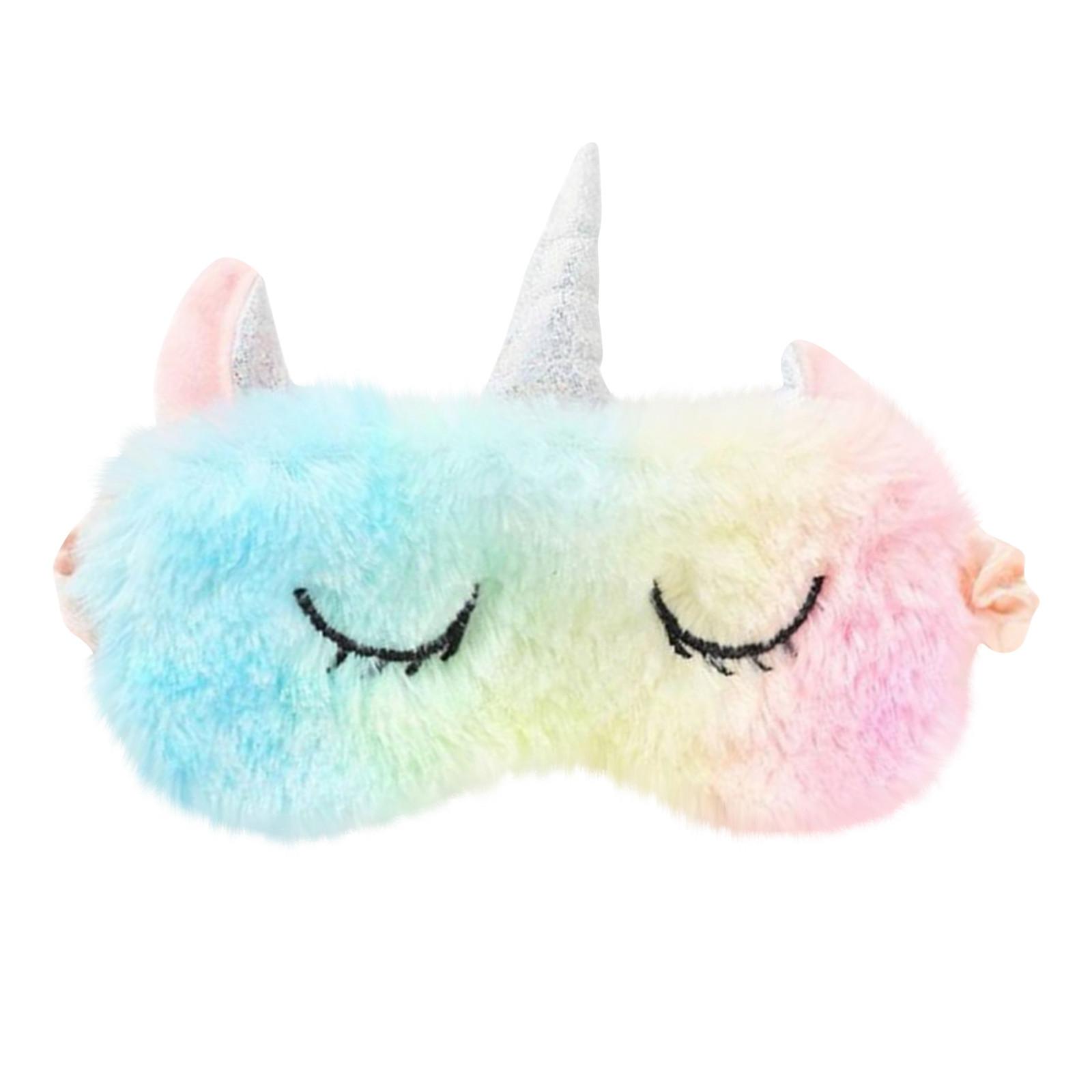 

Милая маленькая вышитая плюшевая маска для глаз с изображением животного, светонепроницаемая маска для сна с милой маской для глаз. One Size розовый