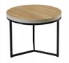 FURNITEX Round Coffee Table 50 X 50 X 40cm NATURAL OAK for the Living Room or Office
