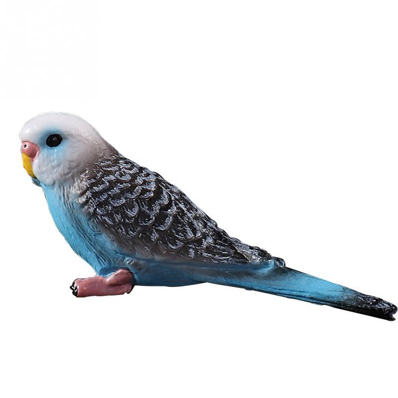 Simulation Mini Parrot Cute Bird Figurine Animal Home Decoration Miniature Garden Decoration