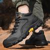 Men's Mid-Cut Plus Velvet Non-Slip Outdoor Hiking Shoes