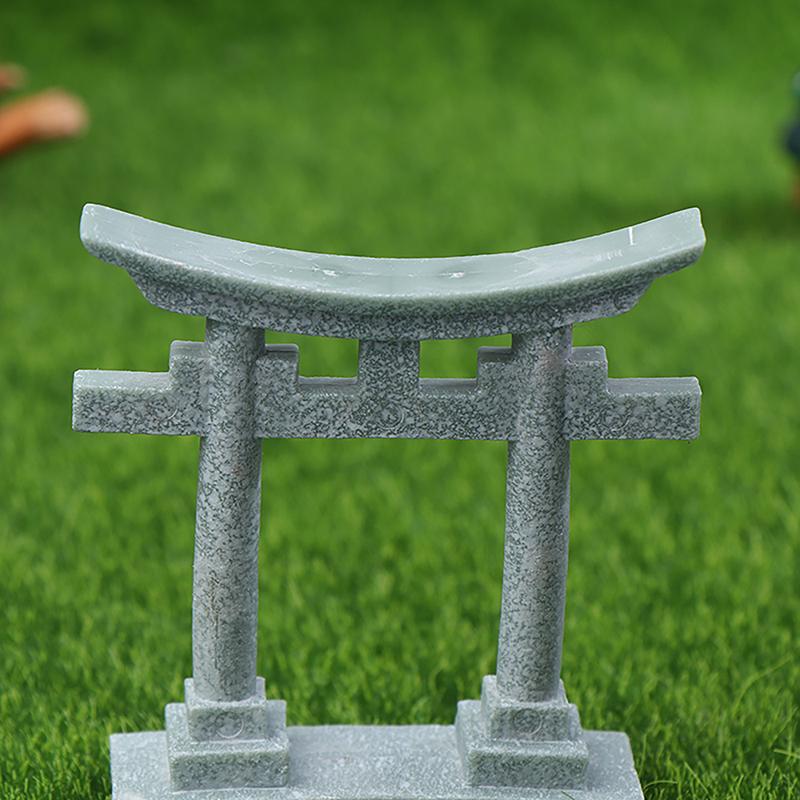 Torii Gate Aquarium Decor Miniature Ornamenttank Garden Shrine Shinto Landscape Sandstone Micro Decoration Simulation