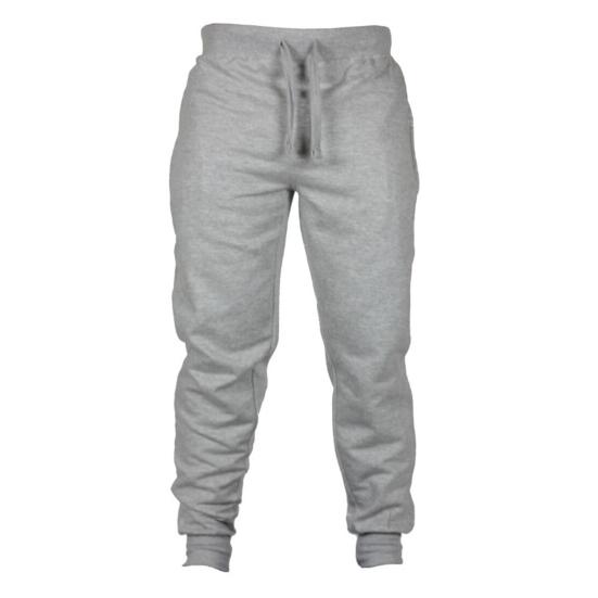 Men Jogger Solid Color Drawstring Plush Thick Warm Pants Sweatpants Trousers