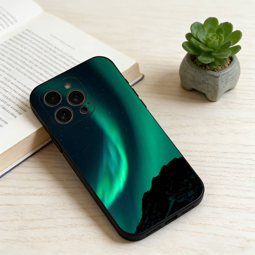 

Northern Lights Phone Case Silicone Soft For IPhone 17 16 15 14 13 12 11 X XR Plus Pro Max Plus iPhone16