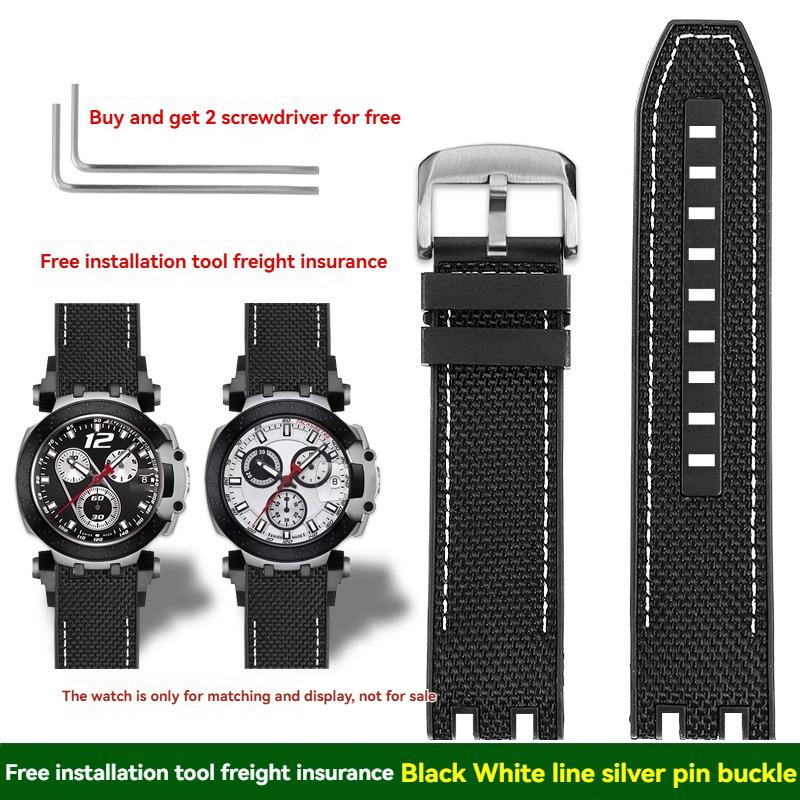 

For Tissot MotoGP Racing T115 Series T115.417/427 Series High Quality Nylon Rubber Strap Sports Men s Accessories 22mm