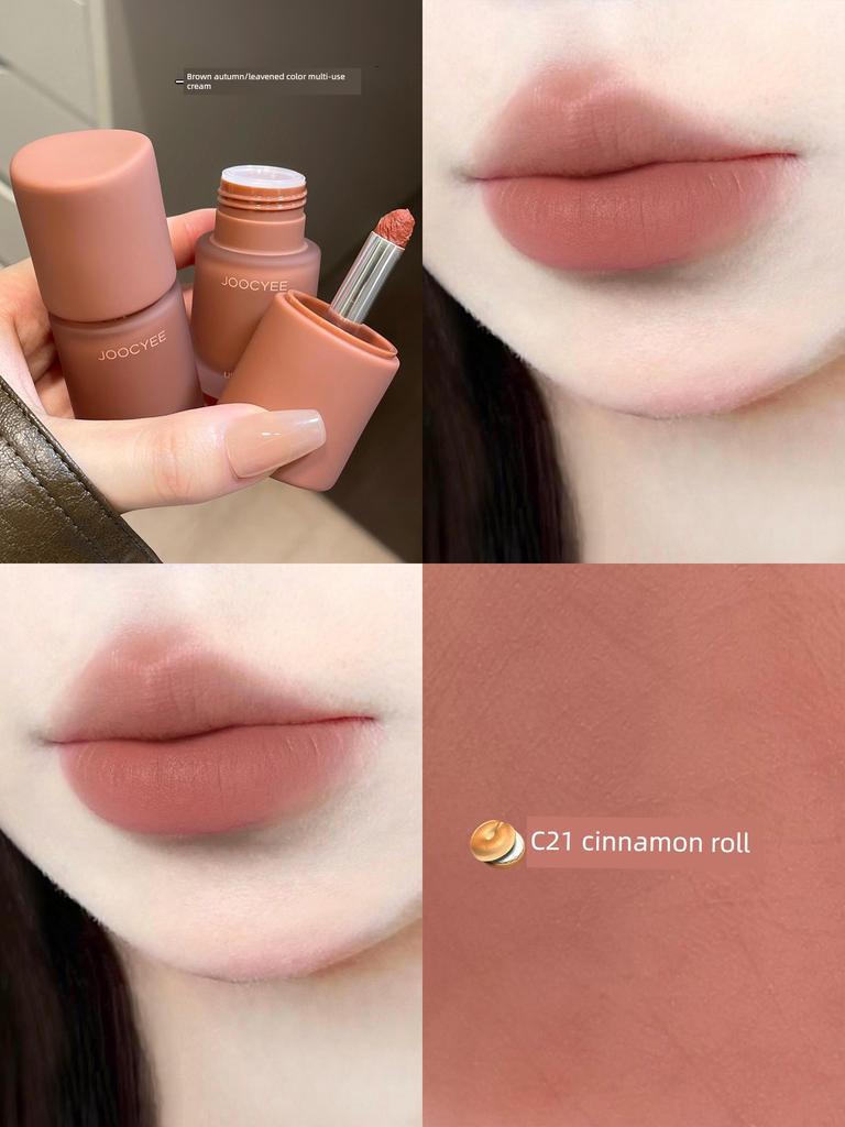Spring Day Outing~Joocyee Multi-Use Cream Water Gloss Lip Glaze Lip Mud Lipstick Blush Eyeshadow Solid Lip Gloss for Women