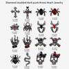 10 Stücke Halloween Element Nagel Diamant Menschlicher Schädel Spinne Form Diy Charms Dekoration Persönlichkeit Stereoskopischen