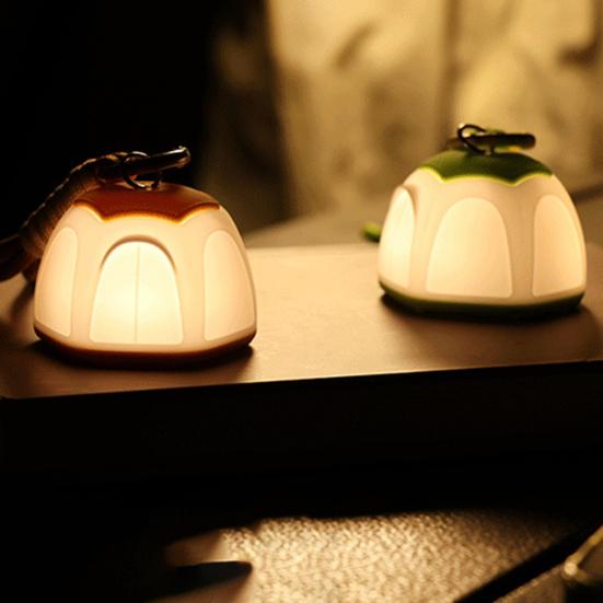 Night Light Lamp Small Lightweight Handbag Light Tent Design Portable Silicone USB-C Rechargeable Camping Night