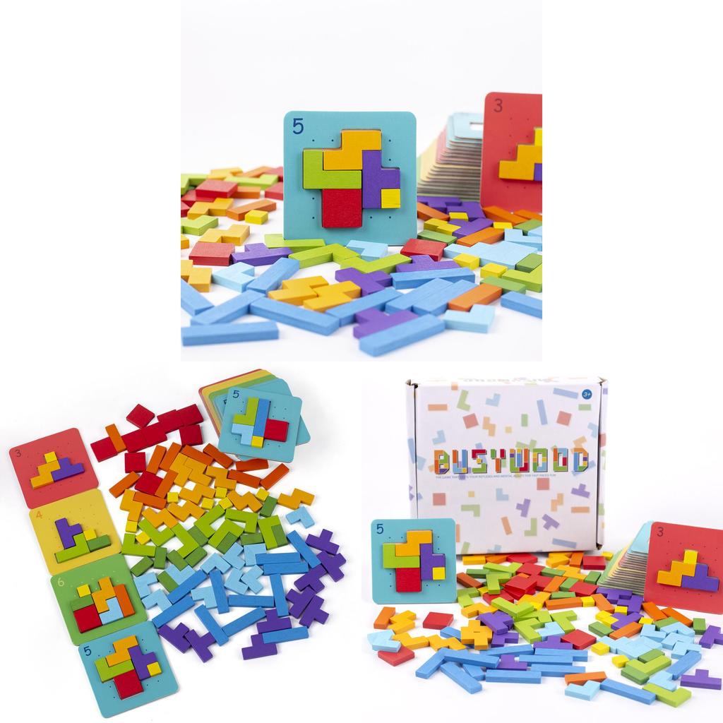 Wooden 3d Puzzle For Kids With Interlocking Blocks For Family Play And Brain Development