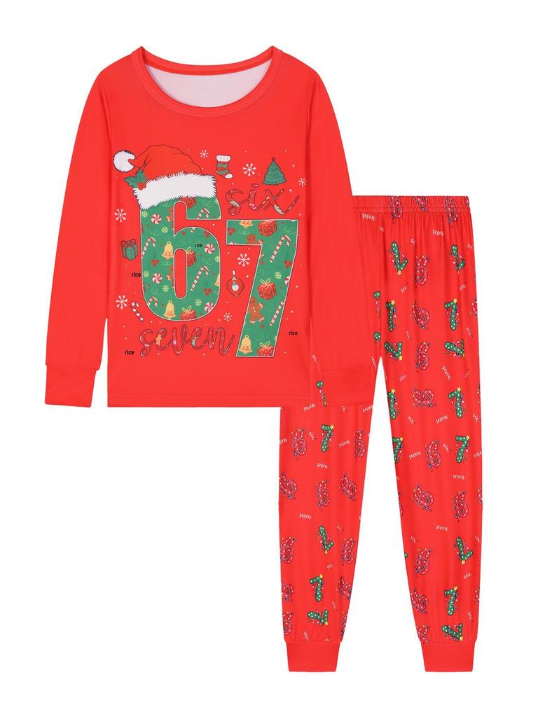 67 Style European & American Christmas Pajamas Set