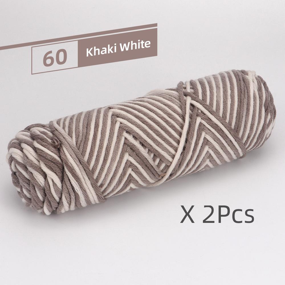 2pcs Soft Warm DIY Knitting Yarns for Hand Crocheting & Machine Knitting, Used for DIY Weaving Sweaters, Shoulder Shawl