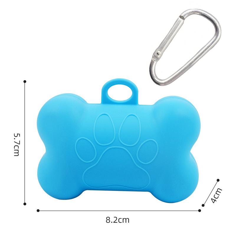 

Bone Shaped Silicone Pet Garbage Bag Dispenser Portable Dog Poop Bag Holder Outdoor Animal Waste Collection Pouch Pet Supplies