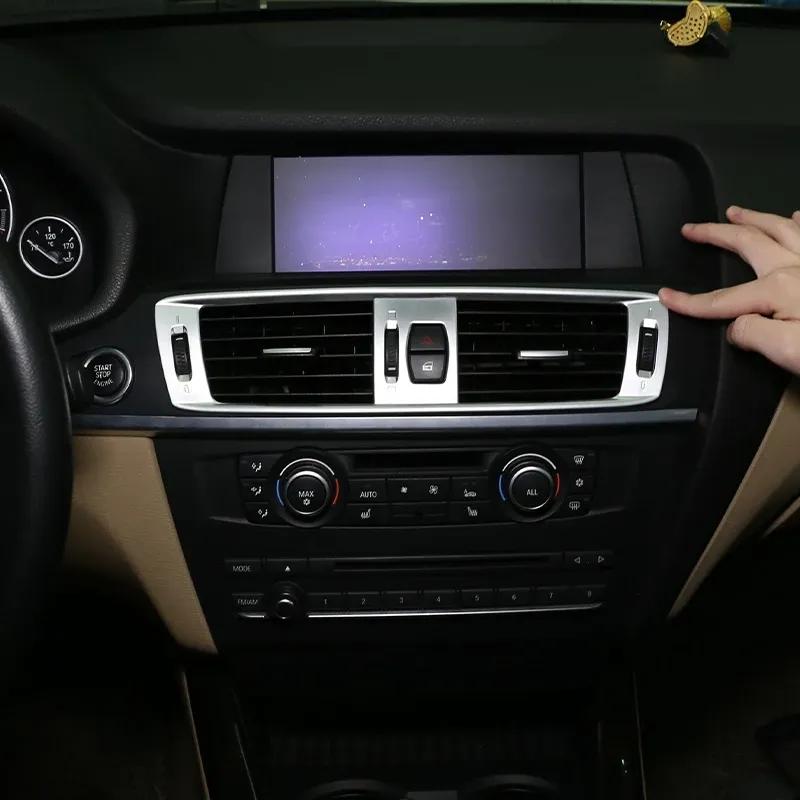 Car Center Control Air Condition Outlet Vent Frame Cover For BMW X3 F25 2011 2012 2013 2014-2017 ABS Trim Interior Accessories