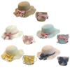 Kids Girl Straw Hat Mini Bag Fisherman Hat Sunproof Panamas Hat Summer Visor Hat