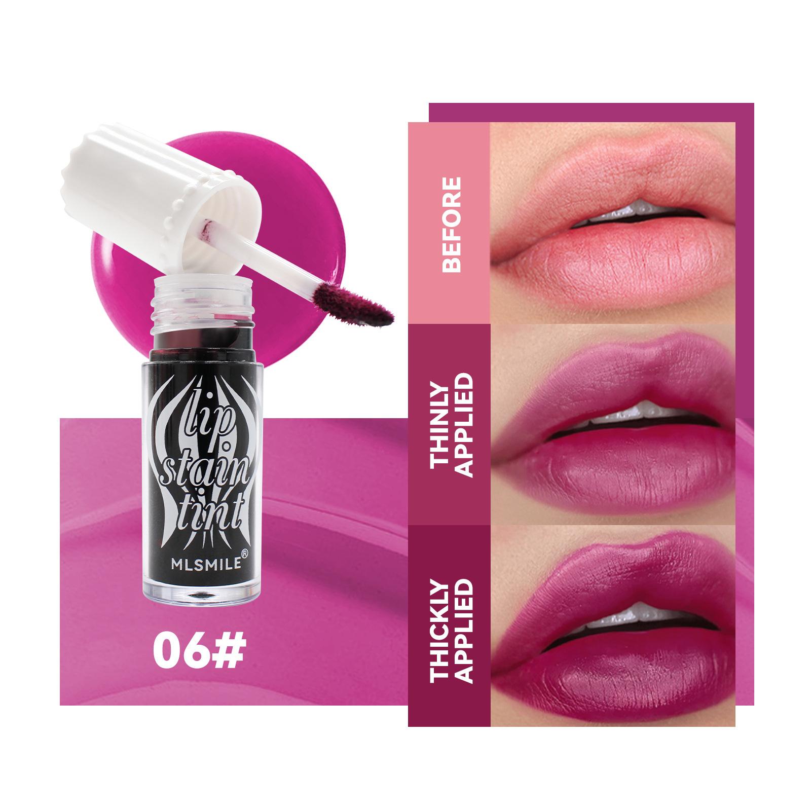 

MLSMILE 6 стойких цветов без окрашивания губ, без липкой чашки, глазури для губ, щек, блеска для губ, питательной помады 04