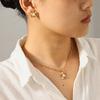 Dripping Star Earrings And Five Point Star Necklace Set For Women Small Unique Design Long Lasting Matching Jewelry