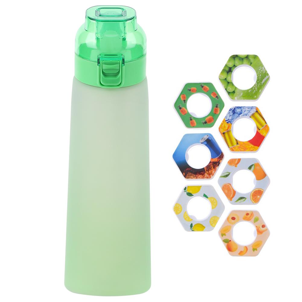 650ML Air Water Bottle With 7Pcs Random Flavor Pods Portable Transparent With Straw Leak Proof Suitable for Outdoor Sports