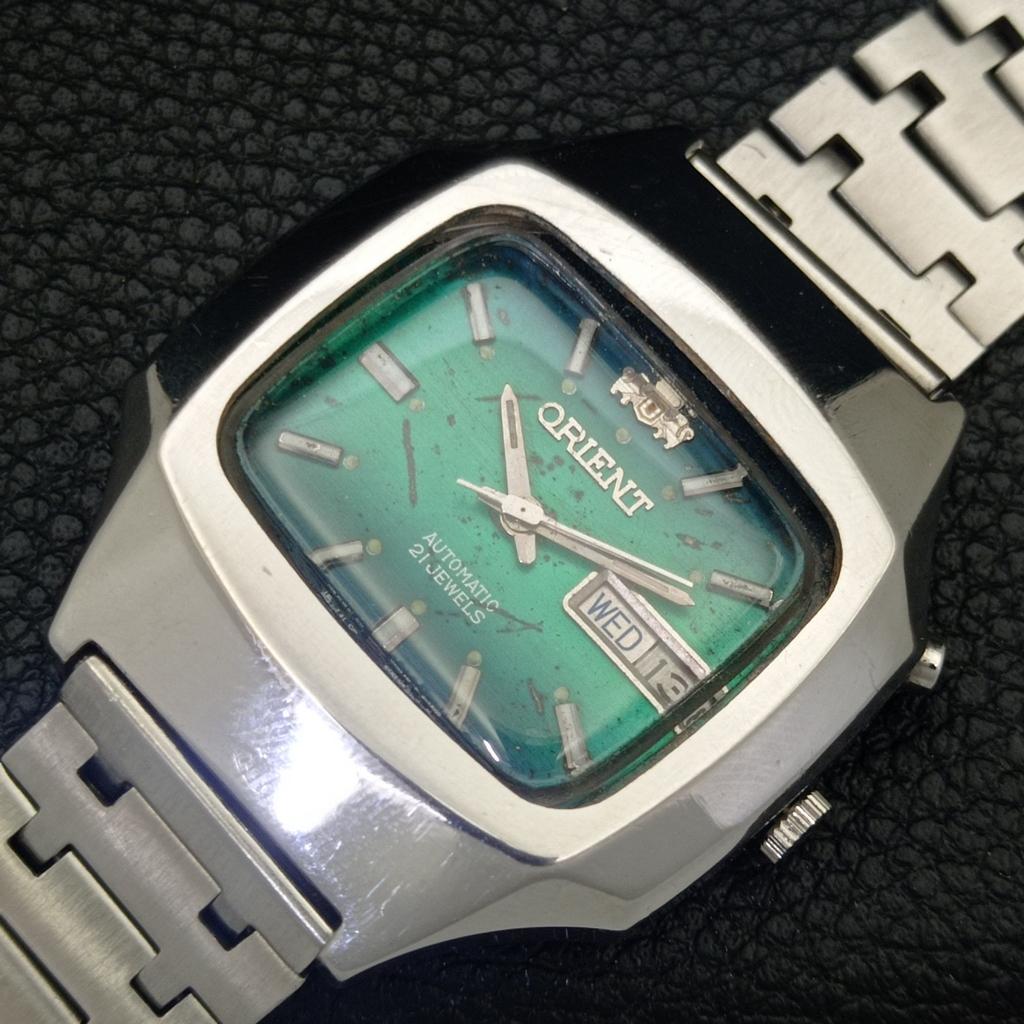 USED VINTAGE ORIENT AUTOMATIC 46961 JAPAN MENS ORIGINAL DIAL WATCH A702265-5 R123-a702265