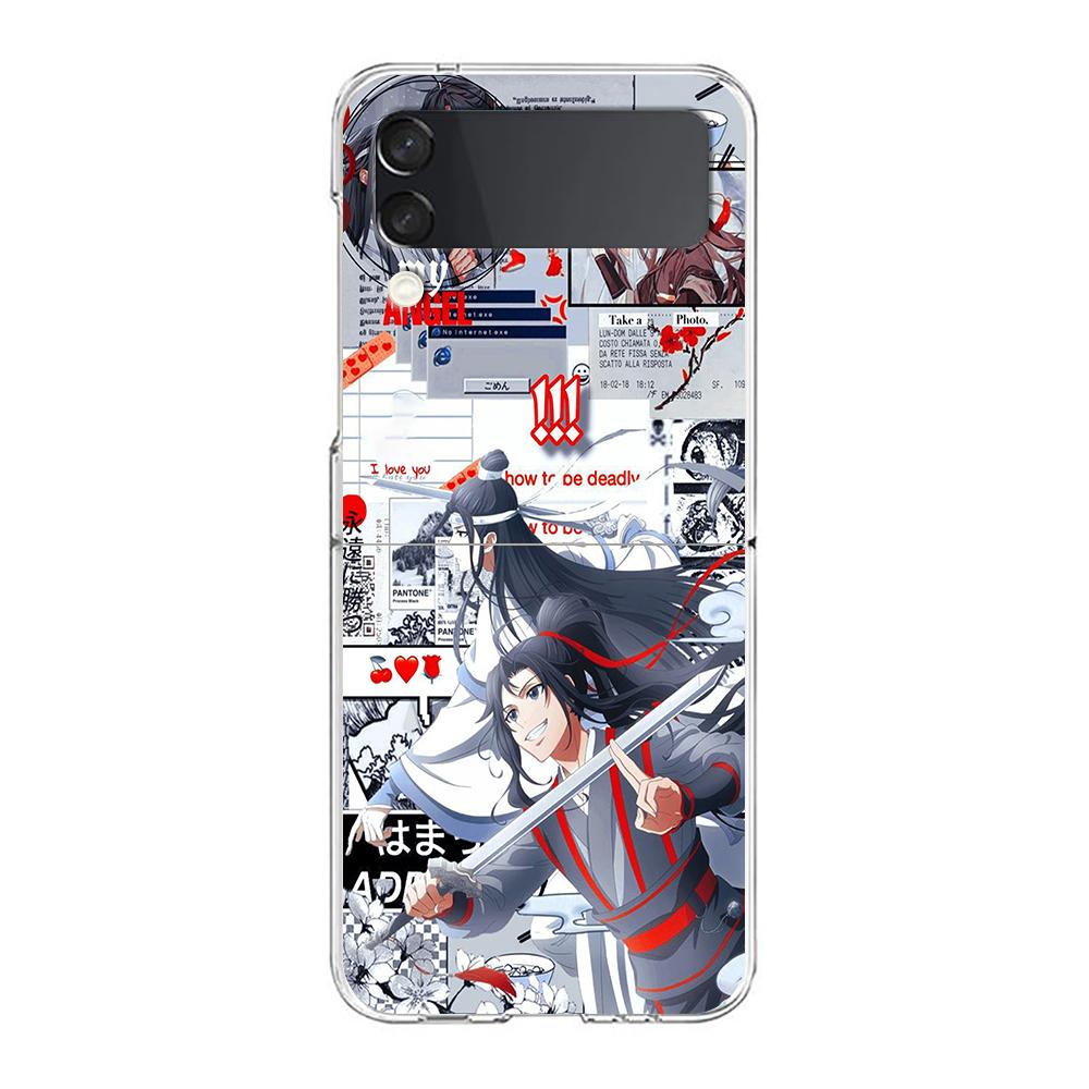 Anime Mo Dao Zu Shi Wei Wuxian Clear Phone Case For Samsung Galaxy Z Flip 4 Thin High Hard Shell on For Galaxy Z Flip 3 5G Cover