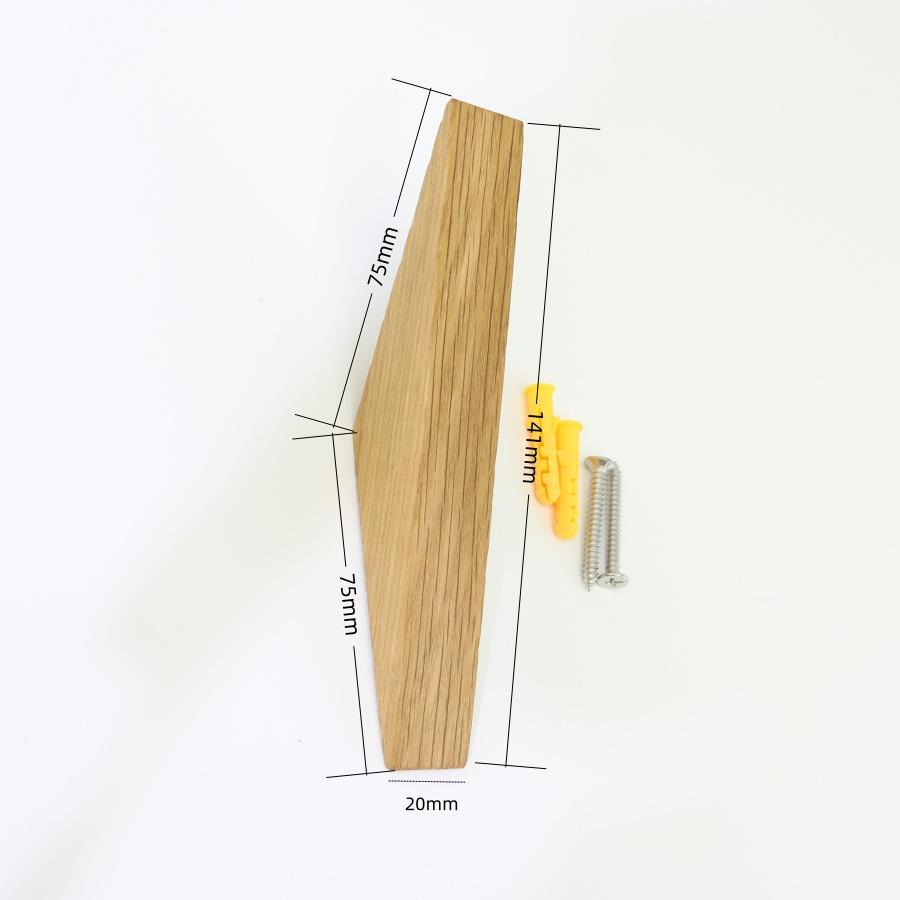 Cintre mural en bois pour vêtements, crochet pour manteau, porte-clé décoratif en bois naturel, chapeau