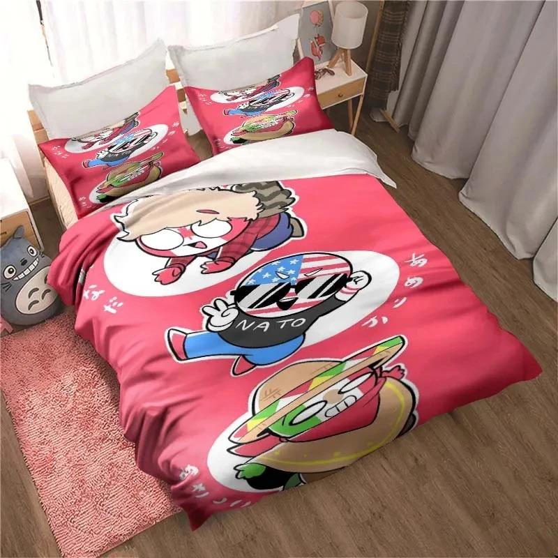 3D Print Cartoon Countryball Polandballs Bedding Collection Double Twin King Duvet Cover Comforter Pillowcase Boys Girls Adults Bedroom