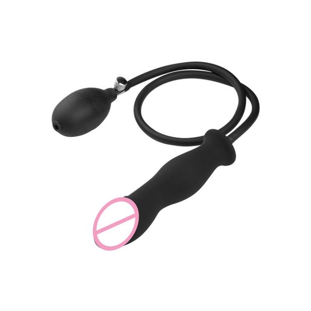 Inflatable Anal Plug BDSM Toy Silicone Anus Vagina Dilator Prostate Massager Adult Masturbator Sex Toys for Woman Man Couple
