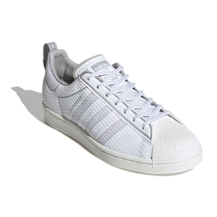 Adidas Originals Superstar Durable Low-Top Skate Shoes Men Sneakers White Gray FW6014