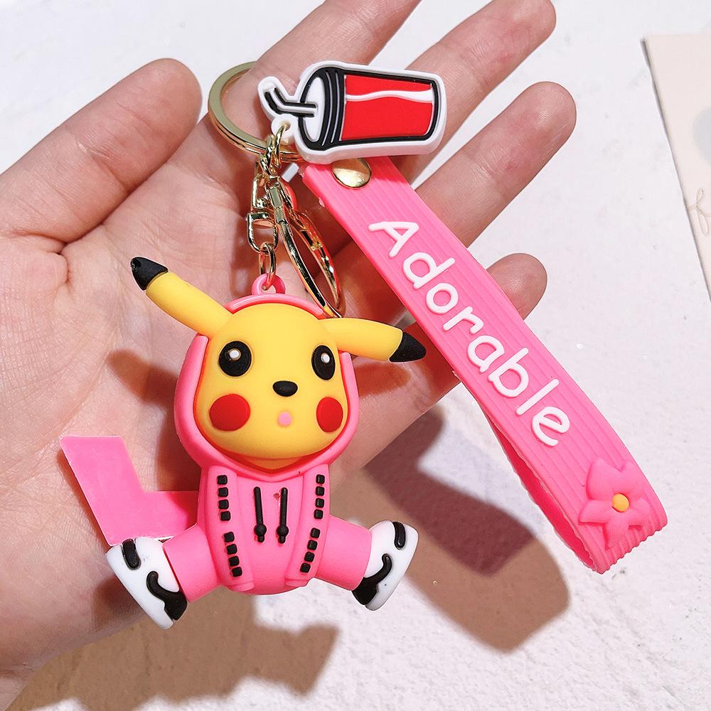 85 Styles Pokémon Pocket Monster Keychain Bag Decor Pikachu Desk Ornaments Car Key Chain Accessories Small Gift Between Friends