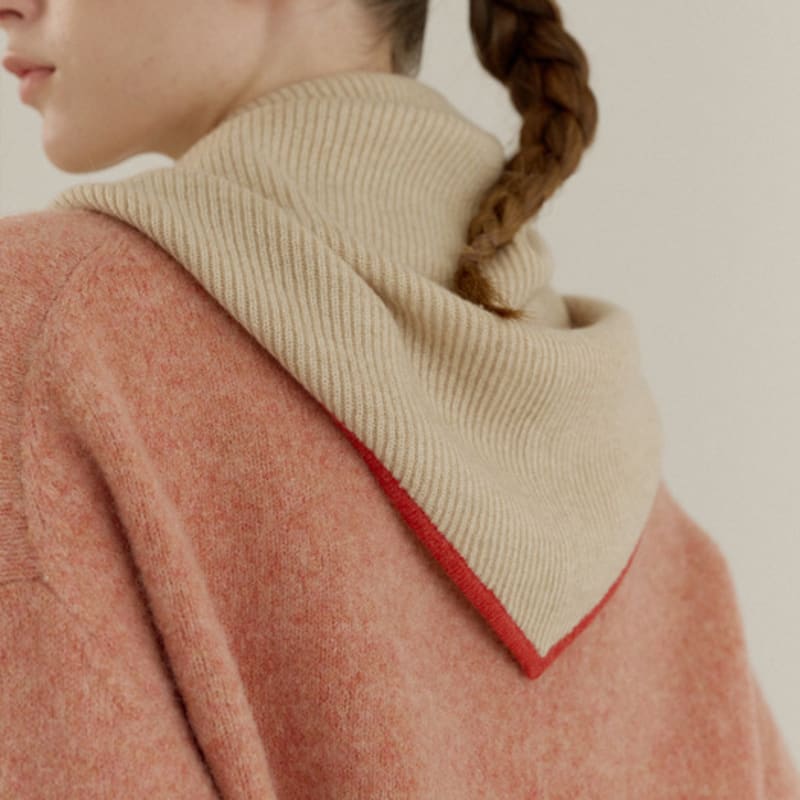 BINOVULAR [4 Colors] TRIANGULAR MUFFLER (CASHMERE 100)