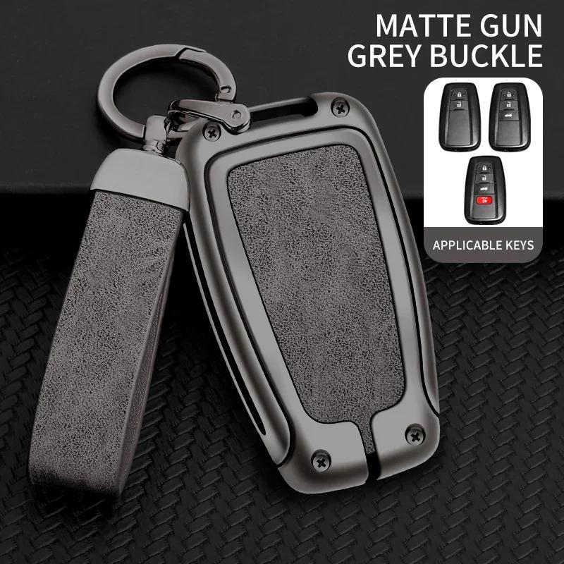 Zinc Alloy Leather TPU Car Remote Key Bag For Toyota Highlander Camry Corolla RAV4 Prado 2018 2020 2021 2010. 22 Accessories