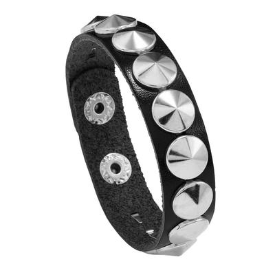 Rock Style Round-point Rivet Street Punk Leather Bracelets Gothic Adjustable Bangle Bracelet Punk Cuff Bangle Unisex
