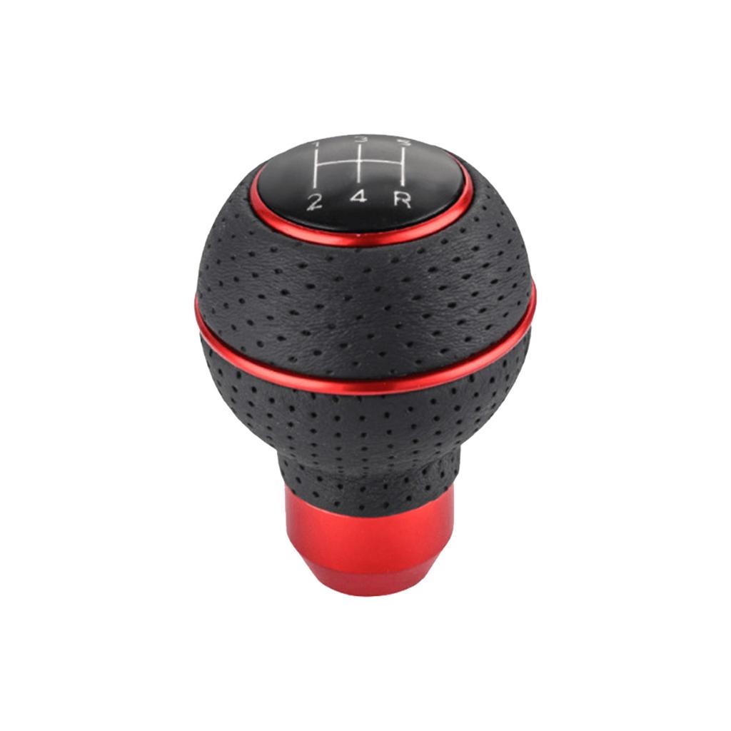 Universal 5-Speed Leather Car Gear Shift Knob Head Stick Shifter Lever Hand Ball With 8/10/12mm Screws for Manual Transmission
