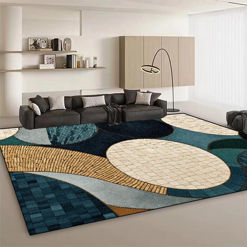 Modern Abstract Geometric Large Area Rug Non Slip Washable Carpet for Living Room Bedroom Sofa Coffee Table Mat Lounge Decor