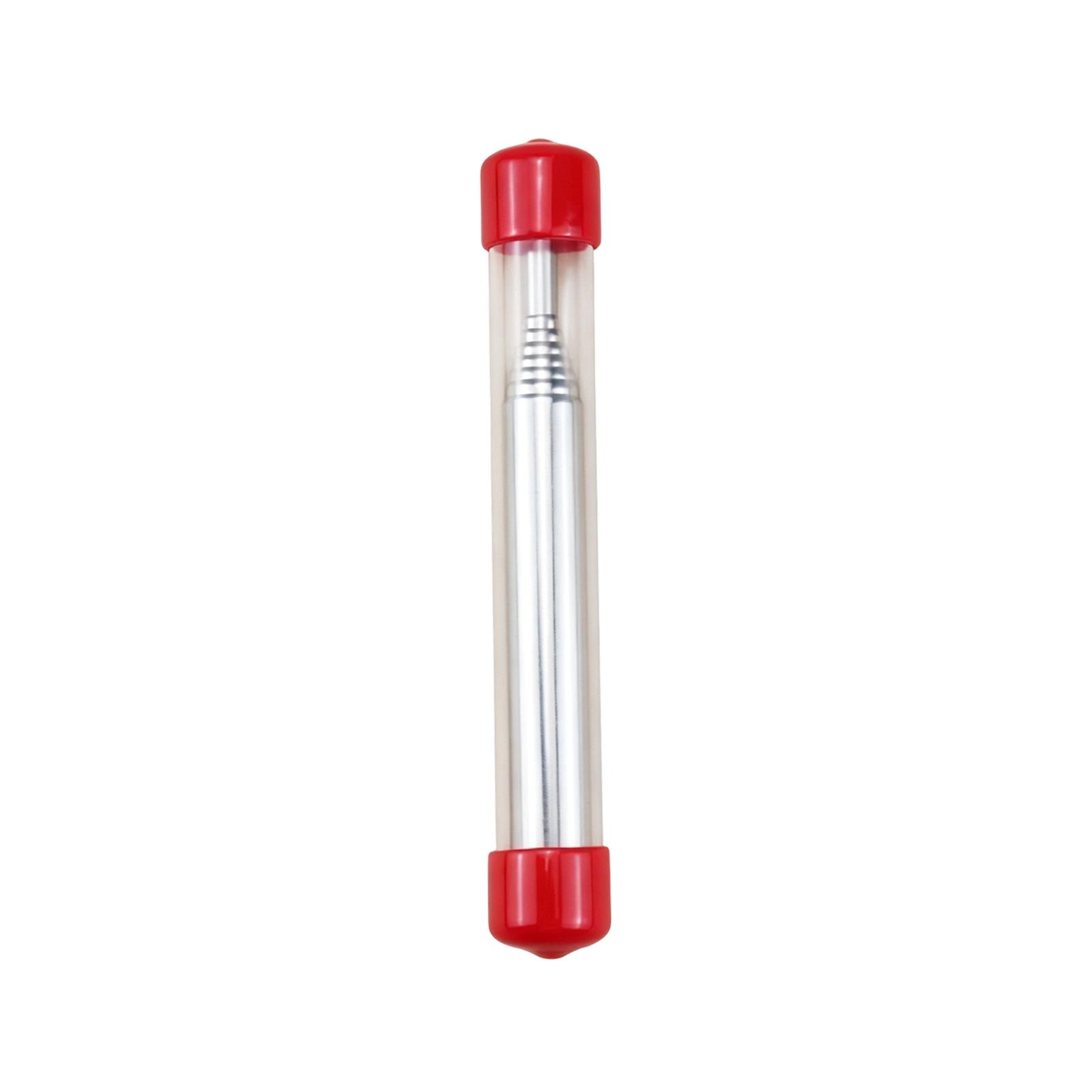 Pocket Bellow Stainless Steel Fire Blower Camping Fire Starter Outdoor Tool Telescopic Fire Pipe with Silicone Caps for Fire Making One Size красный