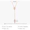Fashion Christian Cross Necklace For Women Religious Rosary Pendant Gold Silver Color Chain Choker Female Jewelry Accessories
