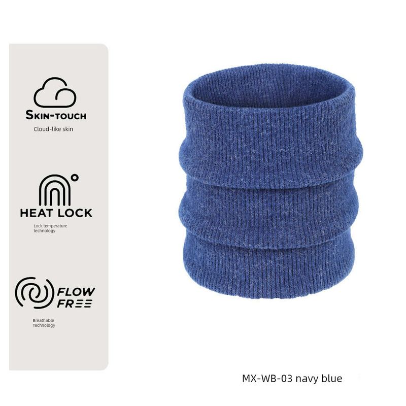 

Stuffed Integrated Cycling Ski Hat Cap Warm Hat Rui Outdoor Sports Winter Pile Style Scarf. Knitting East Defense MX-WB-03 navy blue All yards