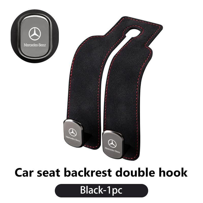 For Benz Car Headrest Hook Suede Rear Seat Hanging Dual Hook Storage Interior Accessories CITAN VITO SPRINTER CLS SLK Sport ML AM0