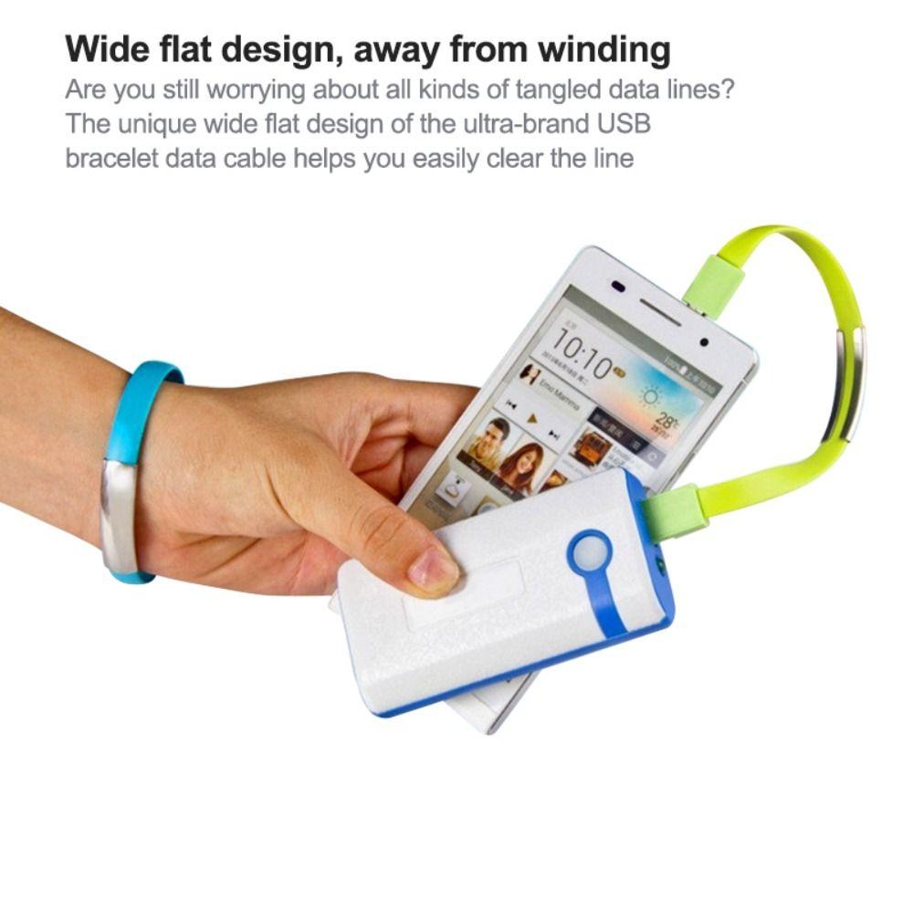 Data Charging Cord Fast Charger Cable Bracelet Wristband Mobile Phone Data Line Bracelet Cable
