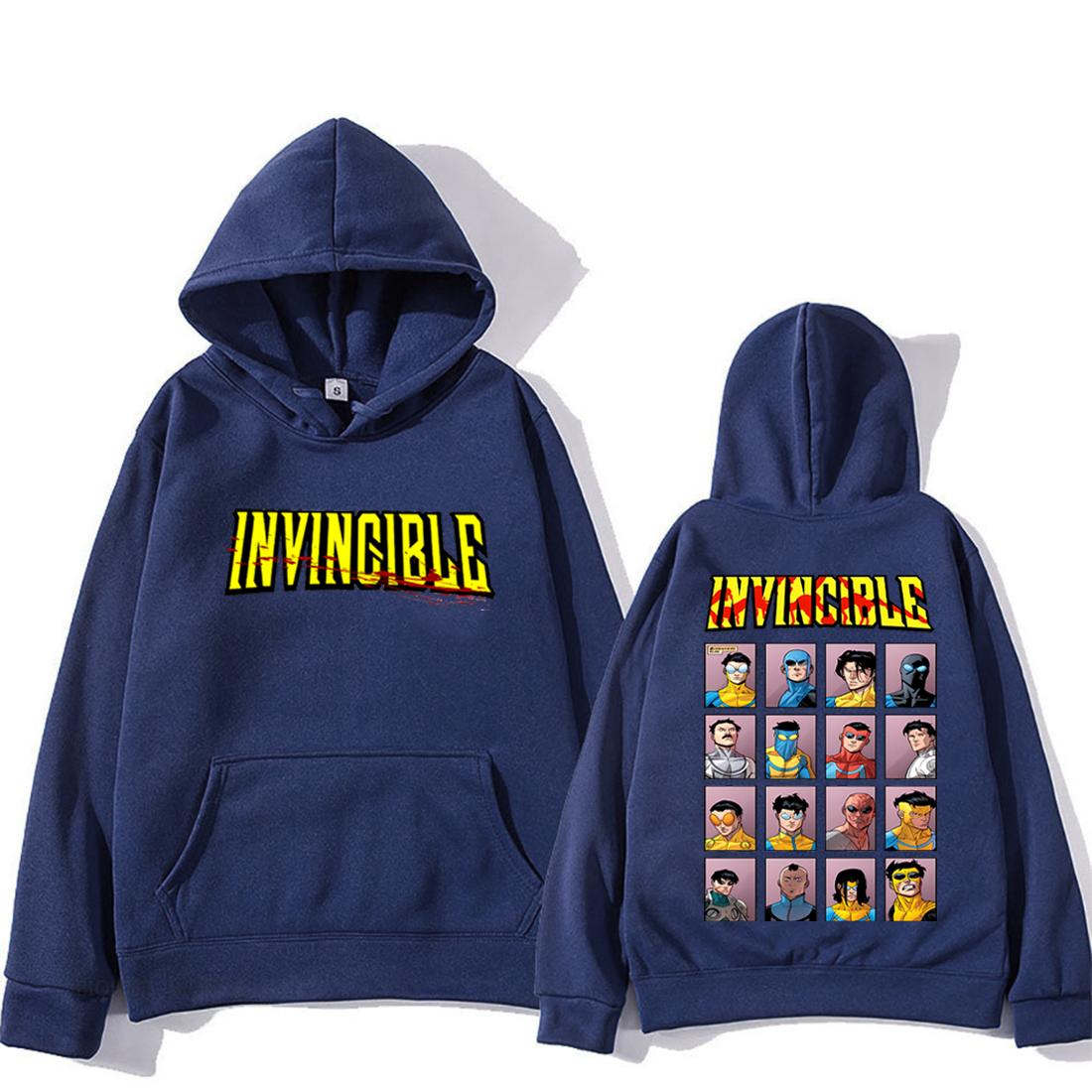 

Invincible Mark Superhero Double Sided Printed hoodie Men Women s harajuku clothing Fleece Long Sleeve Anime hip hop streetwear 3XL